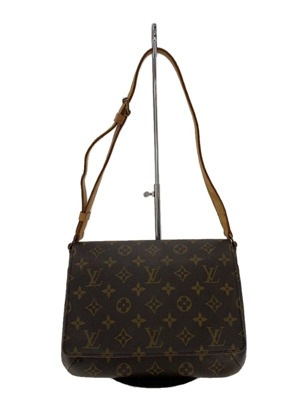 LOUIS VUITTON Musette Tango Monogram Canvas Short Shoulder Bag Brown
